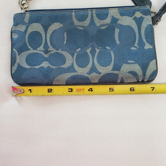 Blue Coach Wristlet - Picture 5 of 6